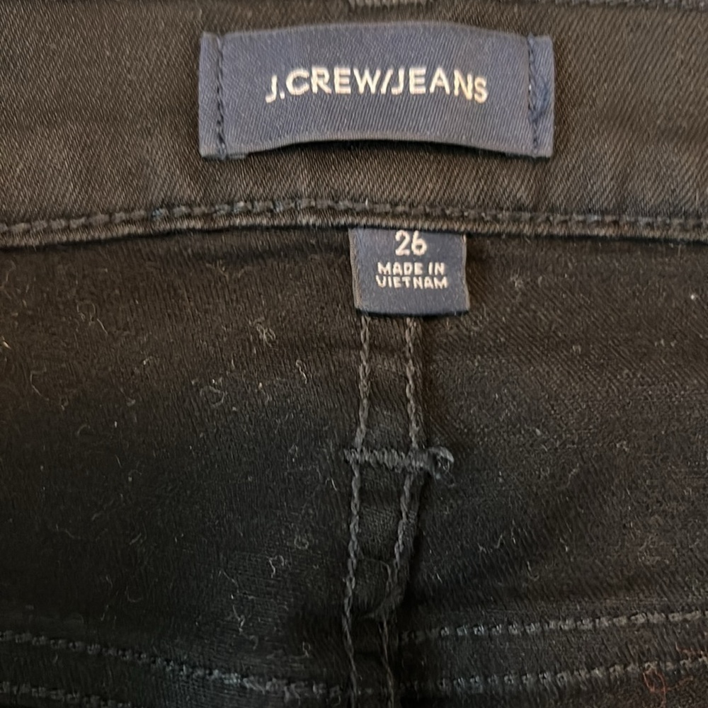 JCrew 9” Toothpick Skinny Jean Black Size 26 - Picture 3 of 11